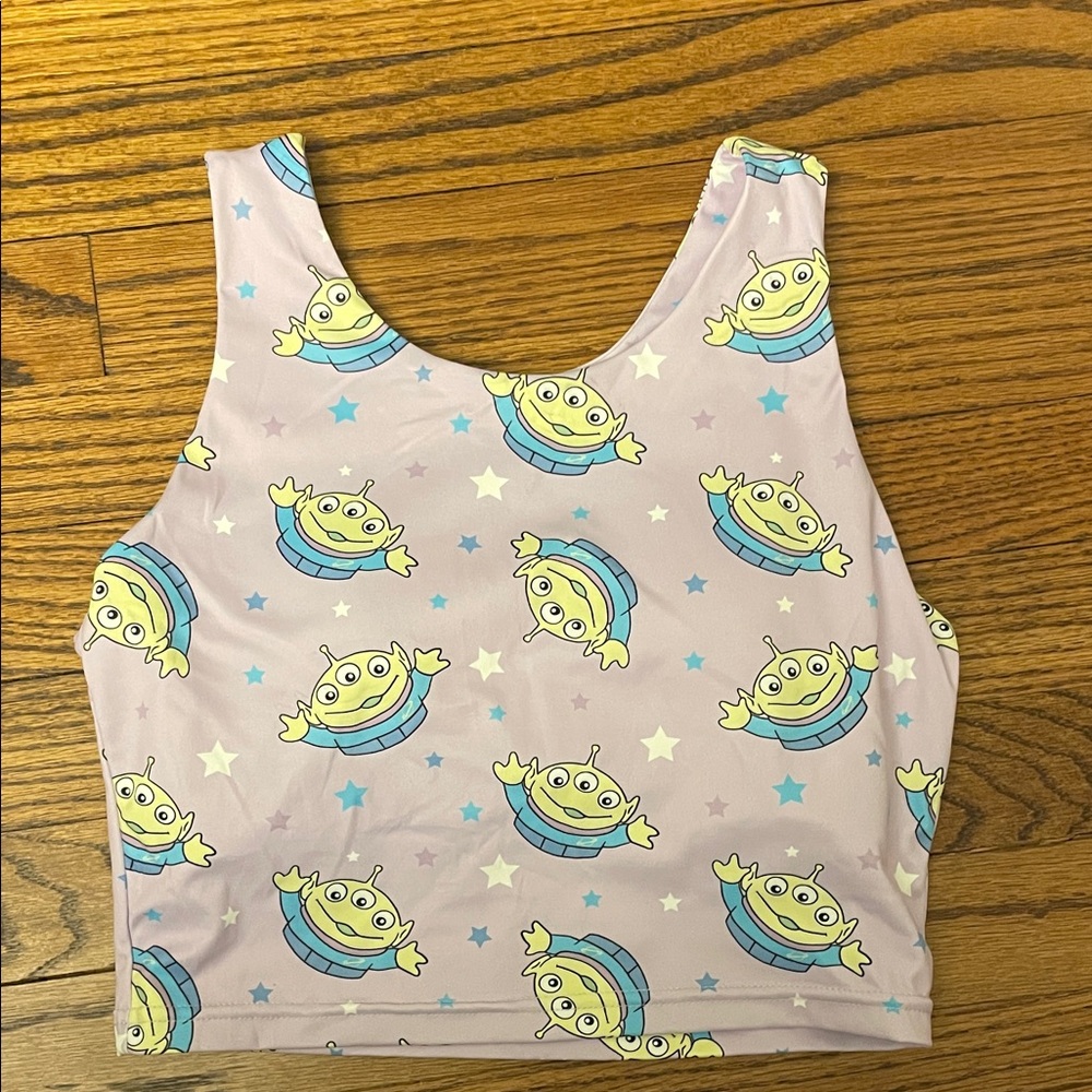 Toy Story Alien Print Crop Top